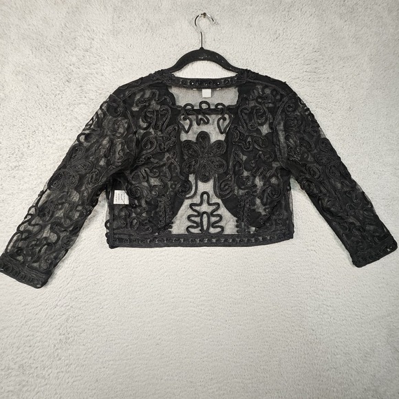 JR Nites By Carol Lin Bolero Jacket Womens S Sheer Whimsigoth Ornate Fairygoth - Picture 9 of 14